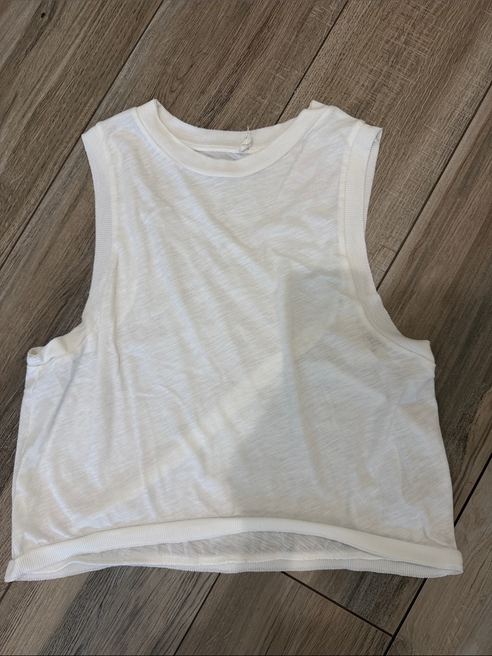 FP Movement by Free People White Cropped Muscle Tank